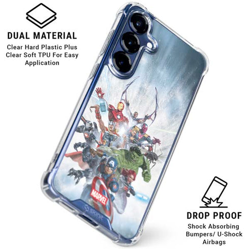 Marvel Avengers Assembled Galaxy S25 Clear Case